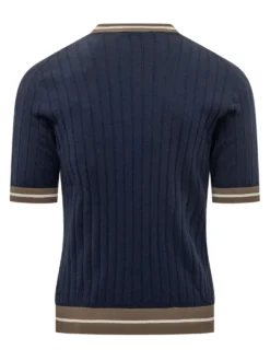 Ribbed Knit Short Sleeve T-shirt