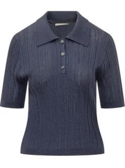 Ribbed Short Sleeve Polo