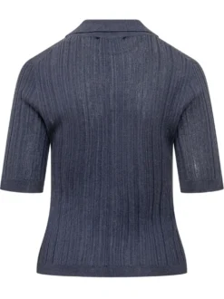 Ribbed Short Sleeve Polo