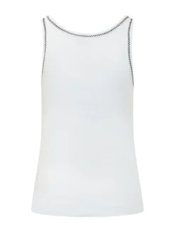 Ribbed Tank Top with Logo