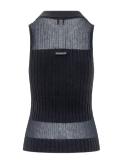 Ribbed Tank Top with Wavy Hem