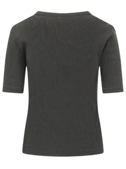 Ribbed T-shirt with Logo