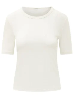 Ribbed T-shirt with Logo