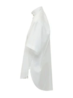 Roberta Shirt with Band Collar and Front Buttons