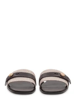 Romy Slide Sanda with Strap and Logo