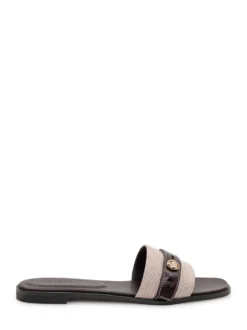 Romy Slide Sanda with Strap and Logo