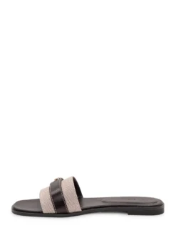 Romy Slide Sanda with Strap and Logo