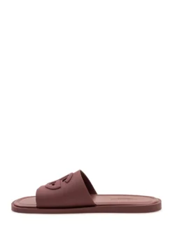Rubber Slide Sandals with Shaped Band