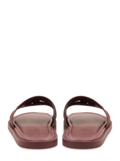 Rubber Slide Sandals with Shaped Band
