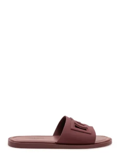 Rubber Slide Sandals with Shaped Band