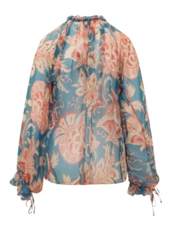 Ruffled Collar Shirt with Laces