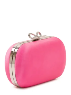 Satin Clutch with Bow Closure