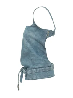 Sayra Denim Top with Belt
