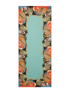 Scarf With Printed Border