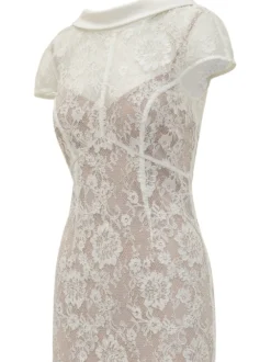 Scoop Back Lace Maxi Dress
