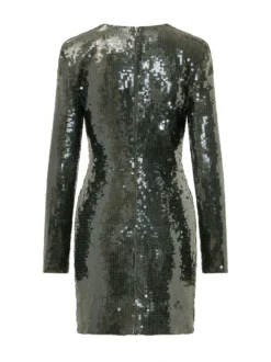Sequined Mini Dress with Draping
