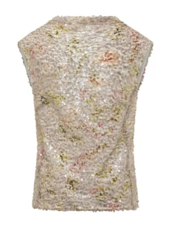 Sequin Shirt with V Neck