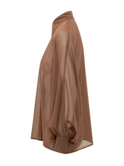 Sheer Button Front Shirt