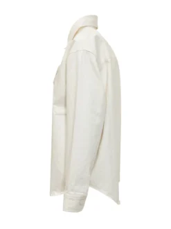 Shirt Jacket with Collar and Button Closure