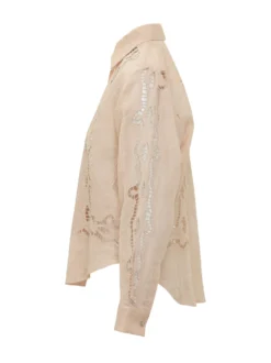 Shirt with Cutwork Embroidery