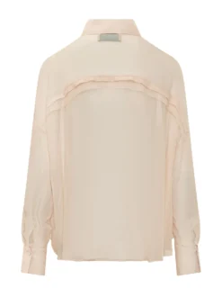 Shirt with Pleated Panel