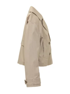 Short Double Breasted Jacket with Lapels