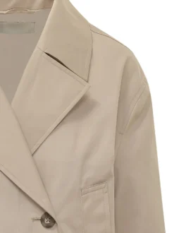 Short Double Breasted Jacket with Lapels