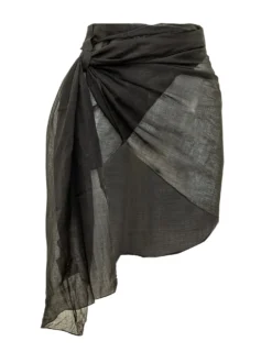 Short Draped Sarong Skirt