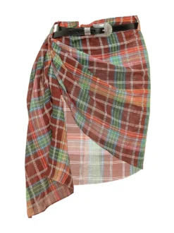 Short Draped Sarong Skirt