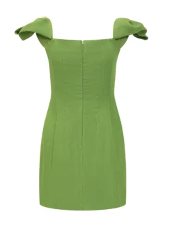 Short Dress with Draped Straps