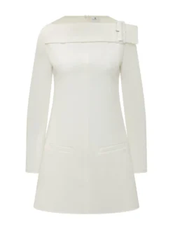 Short Dress With Shoulder Strap And Buckle