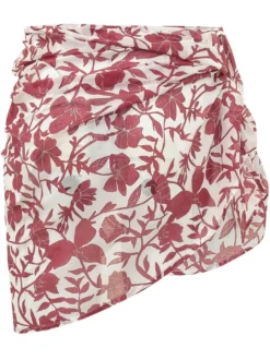 Short Floral Print Pareo