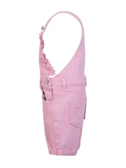 Short Overall with Straps and Embroidered Front Pocket