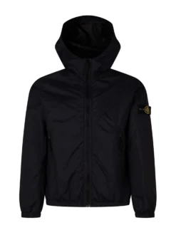 Short Parka with Hood and Zip