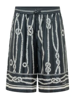 Shorts con Stampa a Corde