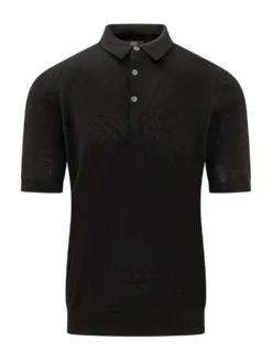 Short Sleeve Perforated Polo Shirt