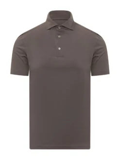 Short Sleeve Polo with Collar and Buttons