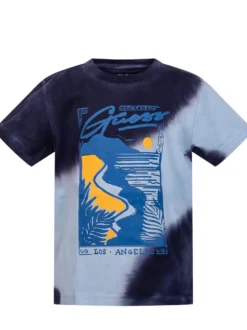Short Sleeve Tie Dye T-shirt with Graphic Print
