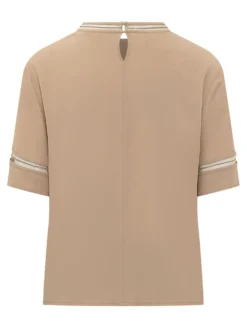 Short Sleeve Top with Inserts