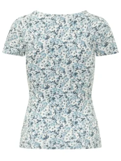 Short Sleeve Top with Square Neckline