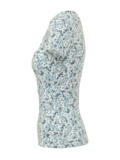 Short Sleeve Top with Square Neckline