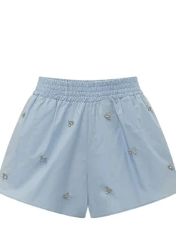 Shorts with Elasticated Waist and Embellishments