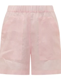 Shorts with Elastic Waist and Patch Pockets