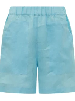 Shorts with Elastic Waist and Patch Pockets