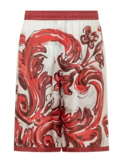 Shorts with Ornamental Print