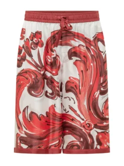 Shorts with Ornamental Print