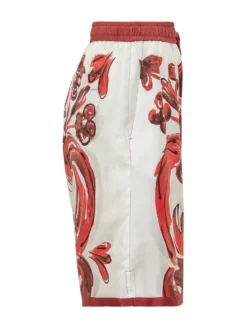 Shorts with Ornamental Print