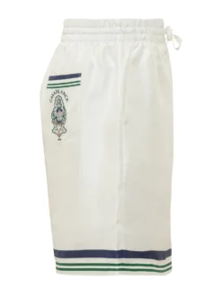 Shorts with Striped Hem