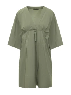 Short V Neck Dress with Tassel