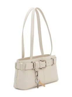 Shoulder Bag in Leather with Decorative Belt